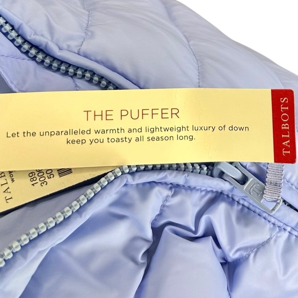 NWT Talbots Sky Blue Quilted Down Vest Plus Size 1X - Picture 12 of 14